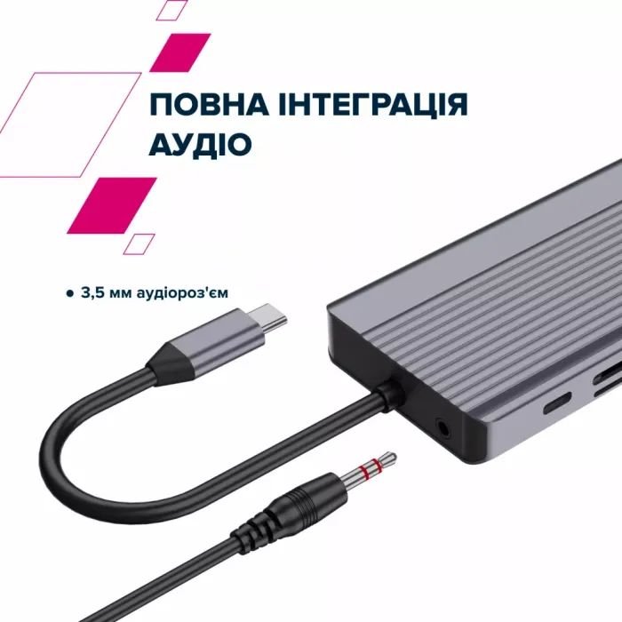 Порт-репликатор Canyon Docking Station DS-16 13 in 1 4k USB-C hub (CNS-TDS16) изображение 9