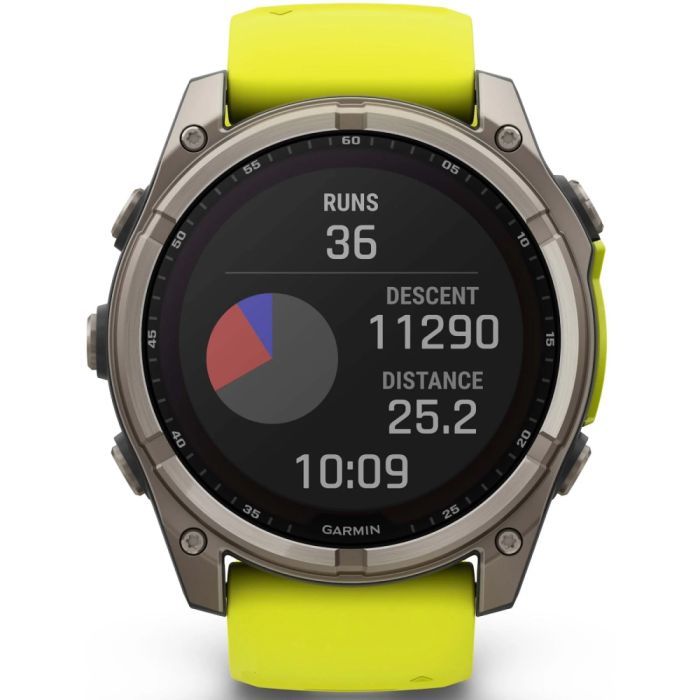 Смарт-годинник Garmin fenix 8 51mm,Saph Solar, BareTi/Graphite,AmpYe/GrphBnd (010-02907-21) зображення 7