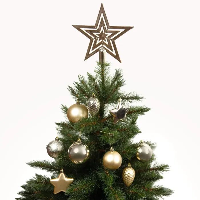 Ялинкова іграшка House Of Seasons Кульки і прикраси Пластик 40 шт D8 см D7 см D6 см Шампань (8720967923601) зображення 2