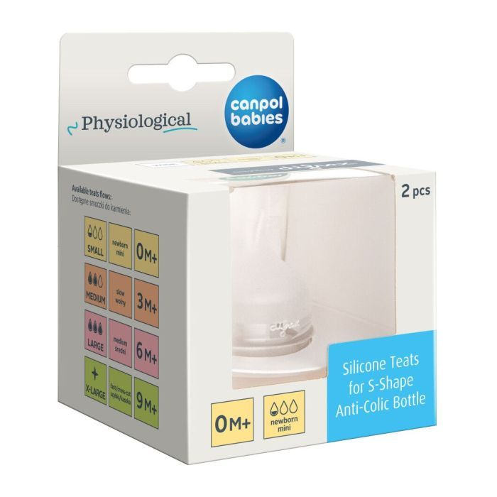 Соска Canpol babies силиконовая к бутылке S-Shape S (мини) 2 шт (59/891) изображение 2