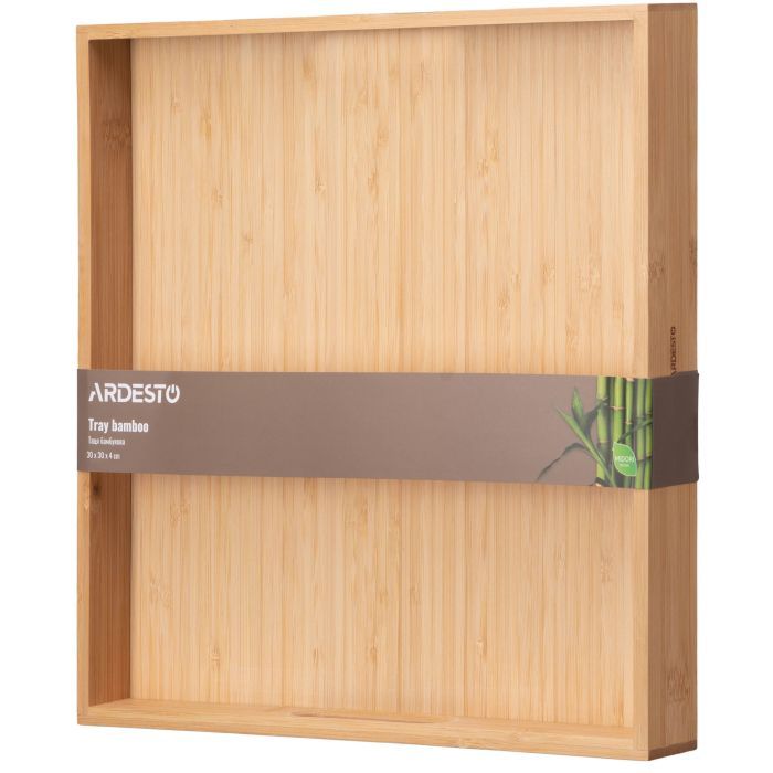 Поднос Ardesto Midori, 30х30х4см, бамбук, квадратна (AR1430BM) изображение 4