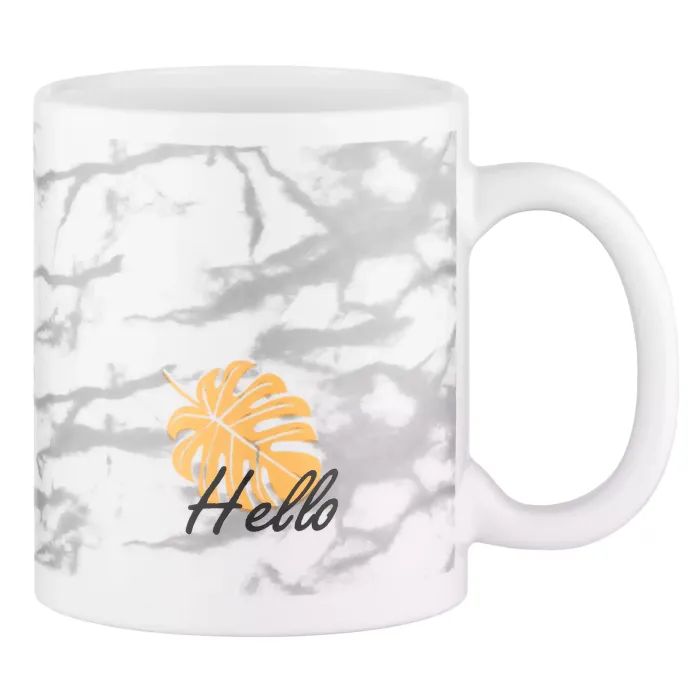 Чашка Ardesto Hello, 330мл, кераміка, біло-рожевий (AR3048WP)
