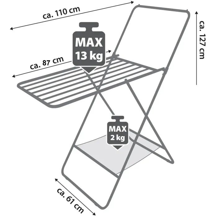 Сушилка для белья Casa Si City 8m White Напольная (CS92282W04) (DAS302865) изображение 2