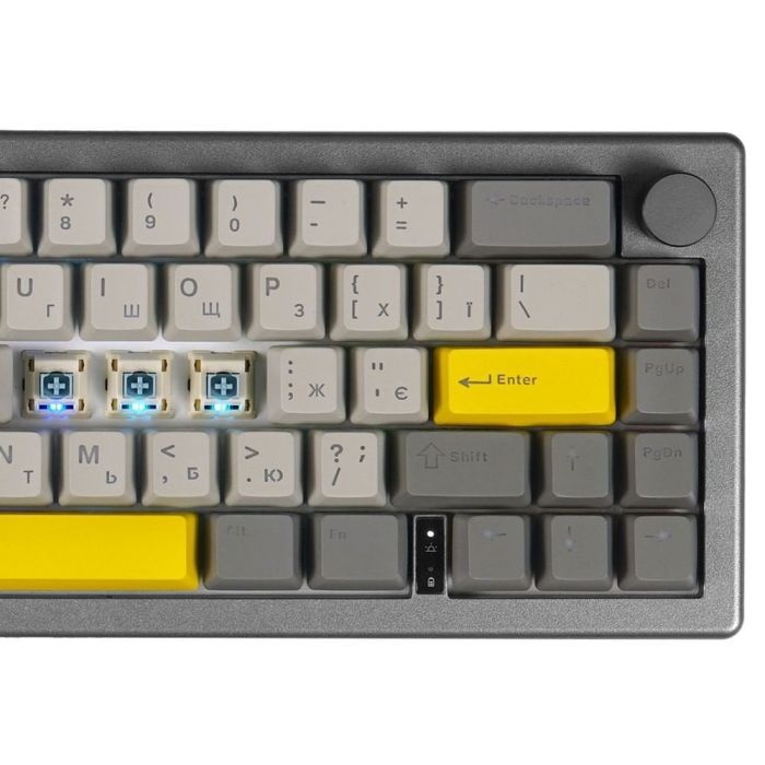 Клавіатура Epomaker EK68 65 Budgerigar V2 Switch Hot-Swap RGB Wireless/Bluetooth/USB UA Black (EK68-B-BV2) зображення 2