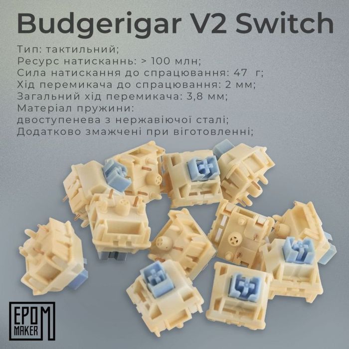 Клавіатура Epomaker EK68 65 Budgerigar V2 Switch Hot-Swap RGB Wireless/Bluetooth/USB UA Black (EK68-B-BV2) зображення 6