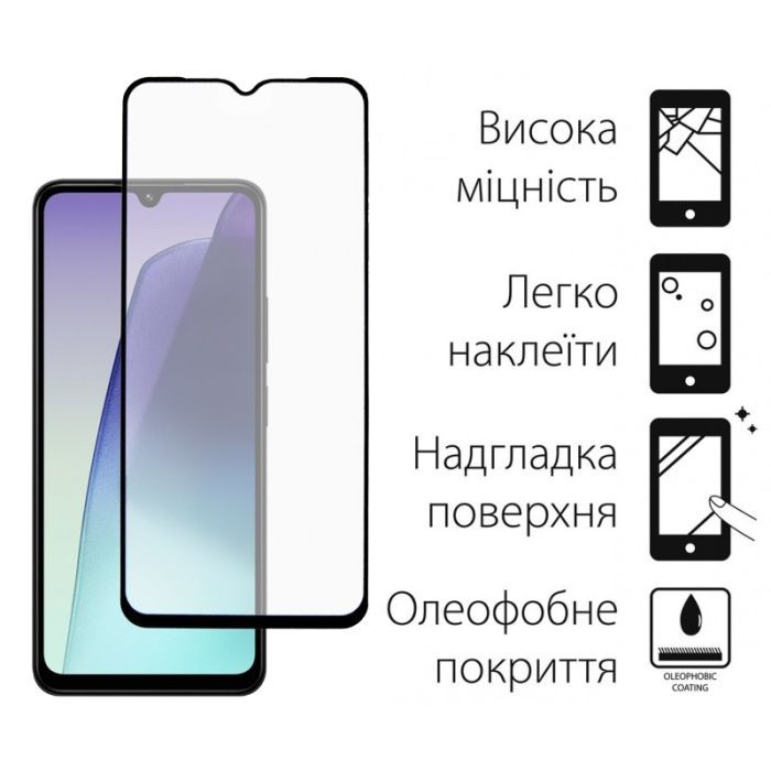 Скло захисне Dengos Full Glue Xiaomi Redmi A4 (black) (TGFG-383) зображення 2