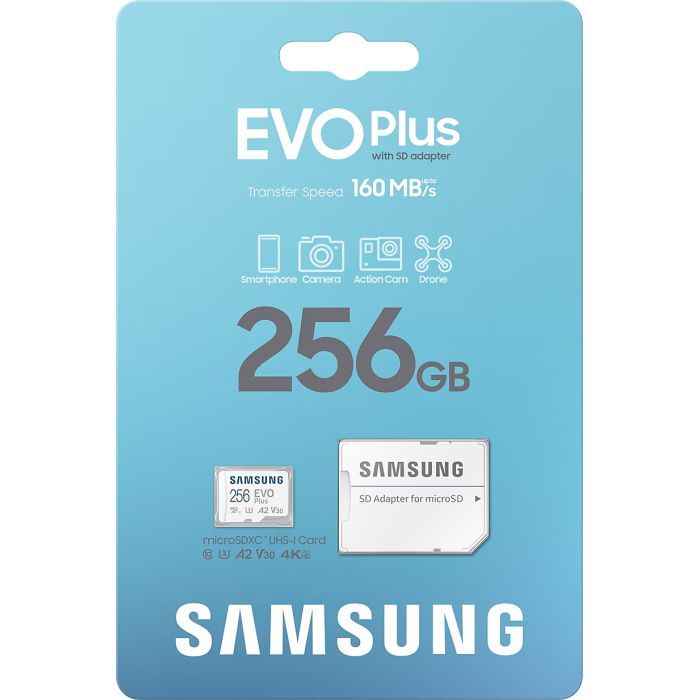 Карта памяти Samsung 256GB microSD class 10 UHS-I U3 V30 A2 EVO Plus (MB-MC256SA/EU) изображение 8