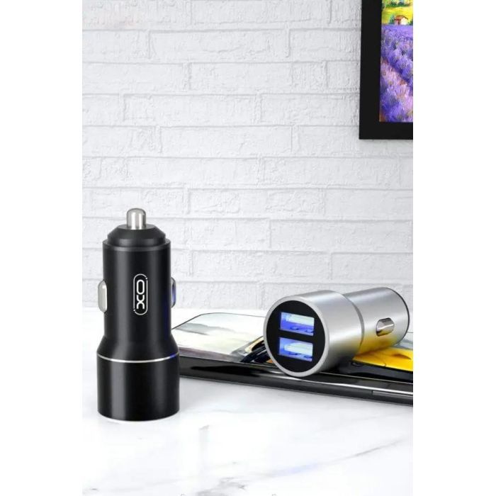 Зарядное устройство XO TZ09 2.4A/2 USB + cable lightning Grey (XO-TZ09L-GR) изображение 3