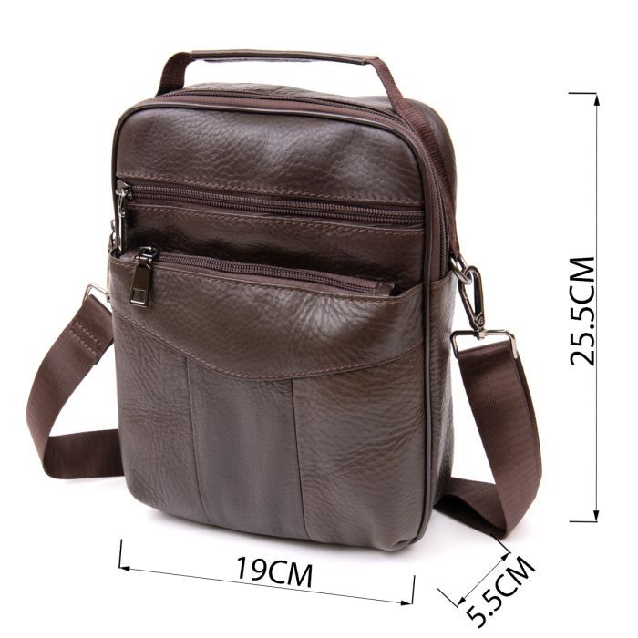 Сумка Vintage Коричневая (20394) изображение 3