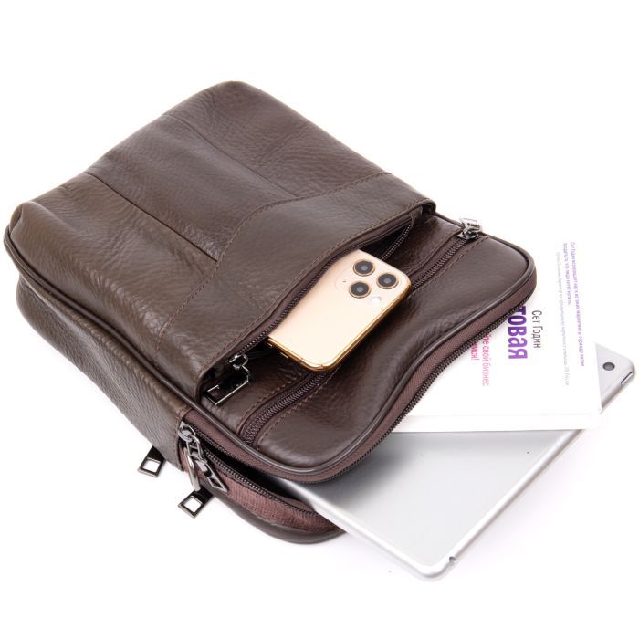 Сумка Vintage Коричневая (20394) изображение 6