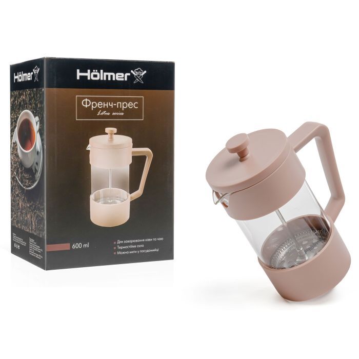 Френч-прес Hölmer Lotus Чорний 600 мл (FP-00600-PBR Lotus) зображення 7
