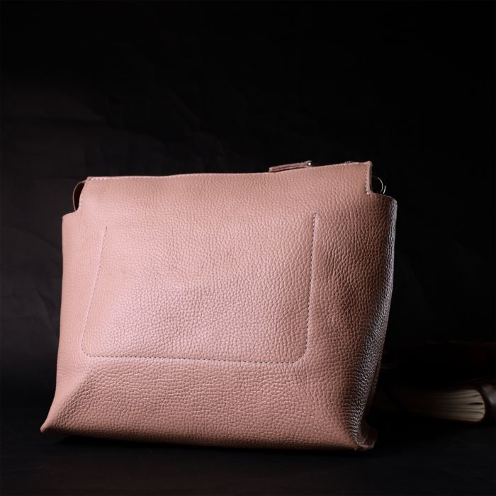 Сумка Grande Pelle Из натуральной кожи Бежевая (11696) изображение 10