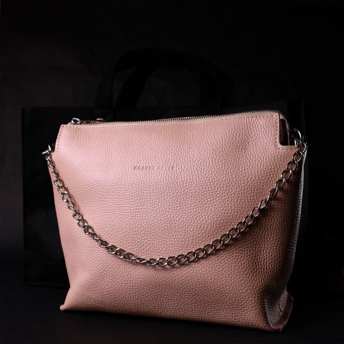 Сумка Grande Pelle Из натуральной кожи Бежевая (11696) изображение 11