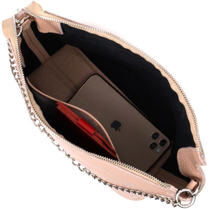 Сумка Grande Pelle Из натуральной кожи Бежевая (11696) изображение 8