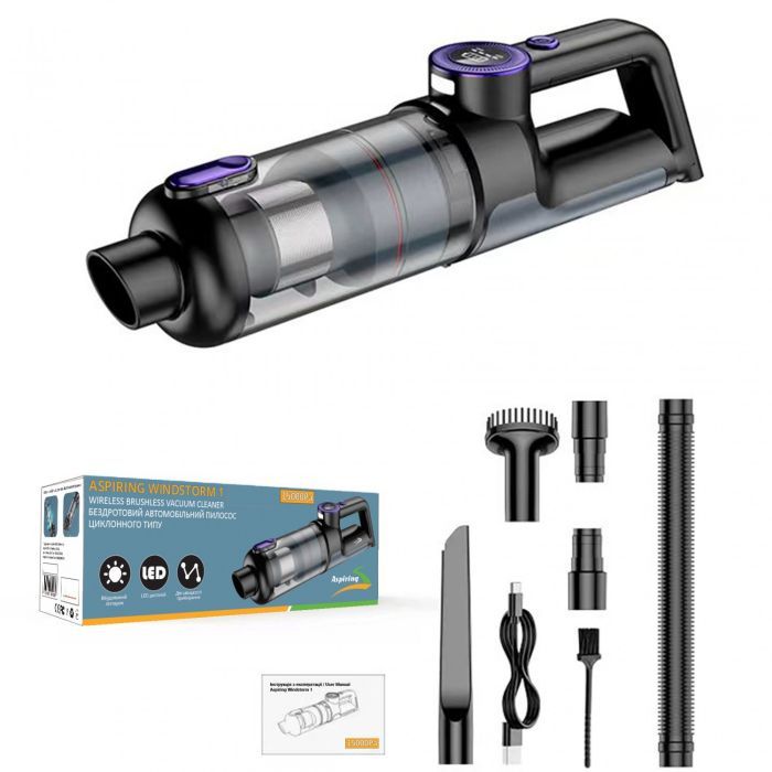 Пылесос Aspiring Windstorm 1, Brushless, 15000 Pa Wireless изображение 5