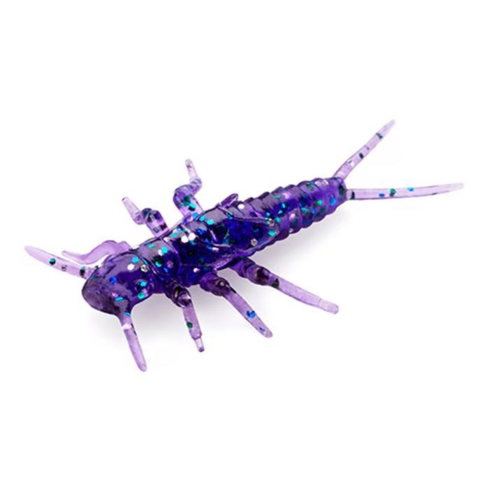 Силикон рыболовный FishUP Stonefly 0.75" 060 - Dark Violet/Peacock&Silver (12шт/уп) (1864.04.98)