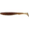 Силикон рыболовный FishUP U-Shad 2.5" 045 - Green Pumpkin/Red&Black (9шт/уп) (1864.02.31)