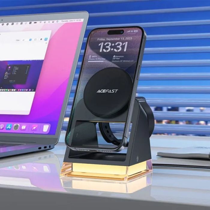Зарядний пристрій Acefast Wireless QI 3in1 15W E17 (6974316282815) зображення 7