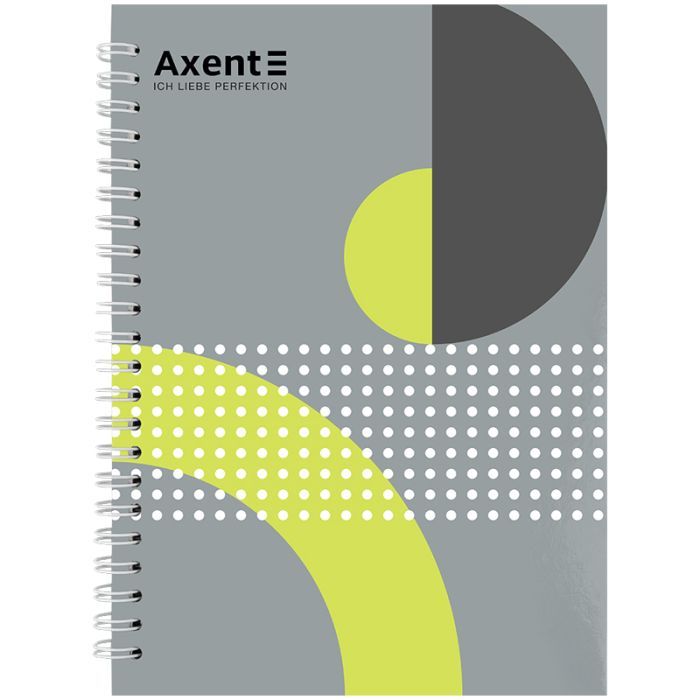 Блокнот Axent на спіралі А5 96 аркушів, клітинка, тверда обкладинка №18 (8032-18-A)