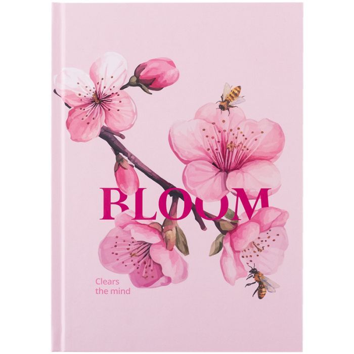 Книга записная Axent Bloom А5, 96 листов, клетка, твердая обложка (8459-8-A)