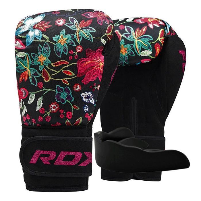 Боксерські рукавички RDX FL-3 Floral Black 8 унцій (BGR-FL3-8OZ)