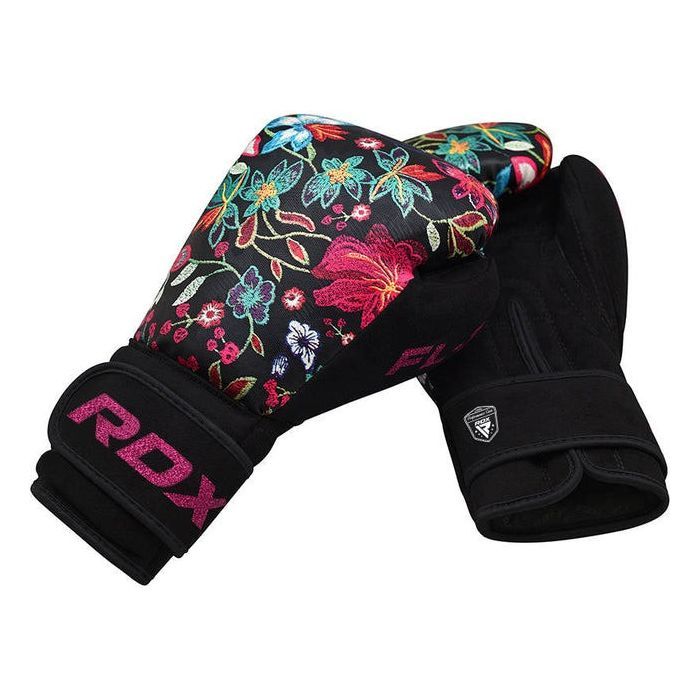 Боксерські рукавички RDX FL-3 Floral Black 8 унцій (BGR-FL3-8OZ) зображення 8