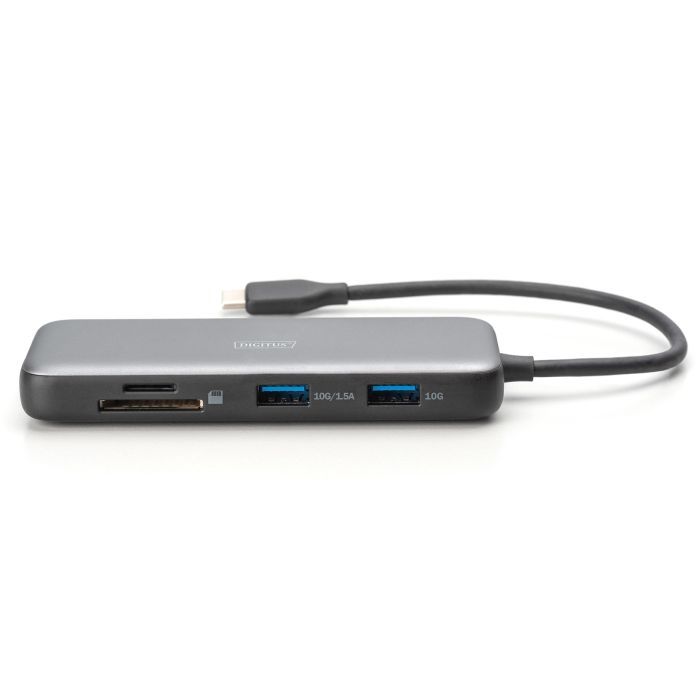 Порт-реплікатор Digitus USB-C > 2xHDMI/2xUSB-A/USB-C/SD/MicroSD/RJ54 (DA-70915) зображення 2