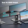 Порт-реплікатор Digitus USB-C > 2xHDMI/2xUSB-A/USB-C/SD/MicroSD/RJ54 (DA-70915) зображення 7