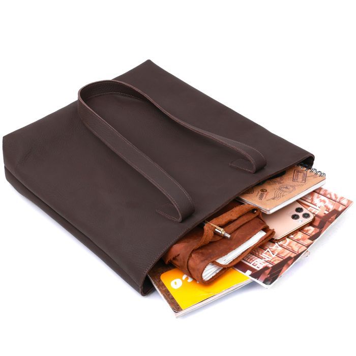 Сумка Shvigel Кожаная Коричневая (16363) изображение 8