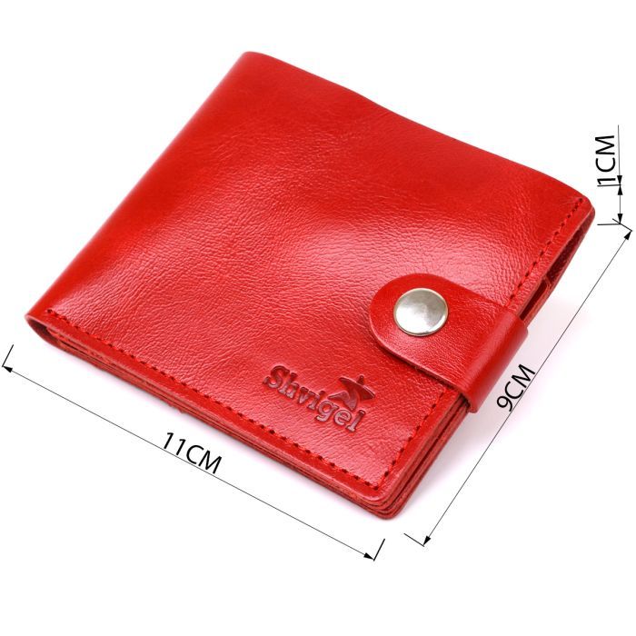 Портмоне Shvigel Шкіряне Червоне (16440) зображення 3