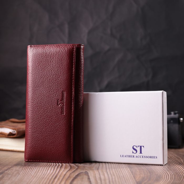 Кошелек ST Leather Из натуральной кожи Бордовый (22522) изображение 10
