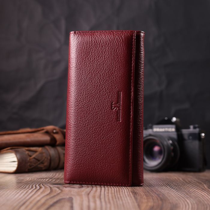 Кошелек ST Leather Из натуральной кожи Бордовый (22522) изображение 8