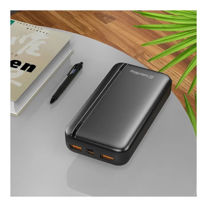 Батарея універсальна ColorWay 20 000 mAh Portable Charger (USB/QC3.0 + USB-C/PD/22.5W) Black (CW-PB200LPB4BK-PD) зображення 8