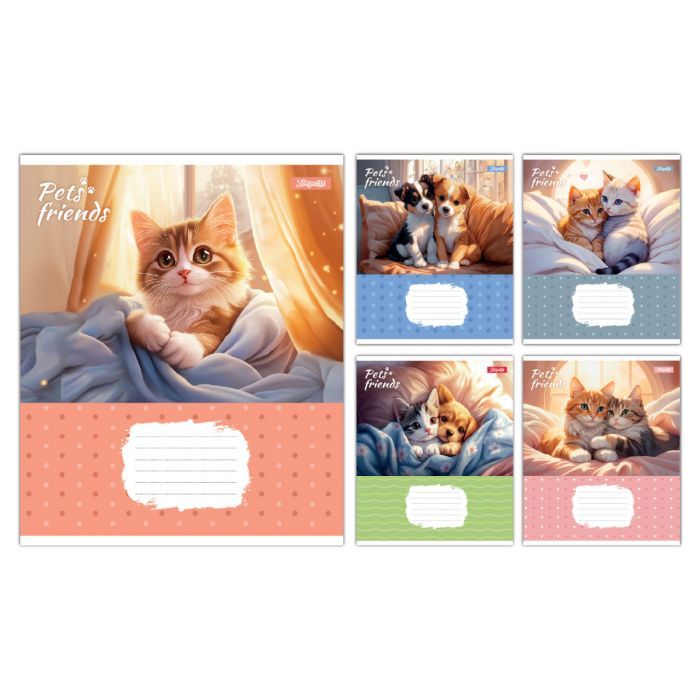 Зошит 1 вересня Pets Frinds А5 12 аркушів коса лінія (768068)