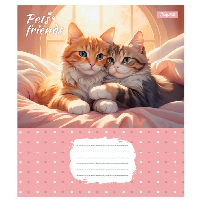 Зошит 1 вересня Pets Frinds А5 12 аркушів коса лінія (768068) зображення 2
