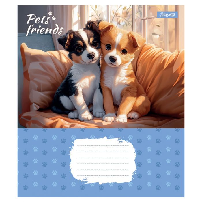 Зошит 1 вересня Pets Frinds А5 12 аркушів коса лінія (768068) зображення 5