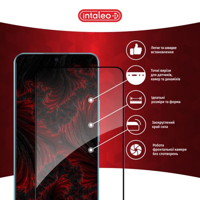 Скло захисне Intaleo Full Glue Honor X8A Black (1283126591174) зображення 3