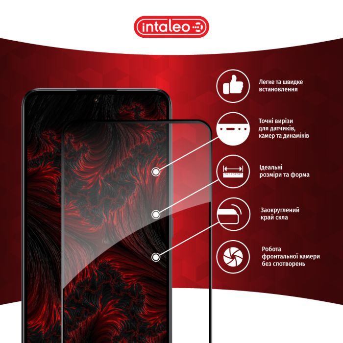 Стекло защитное Intaleo Full Glue Xiaomi 13T Pro Black (1283126582622) изображение 3
