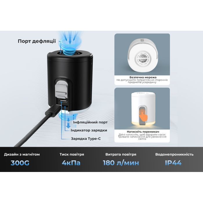 Фонарь Flextail Tiny Pump 2X з функцією насосу білий (TY2X1600-WT-i) изображение 8