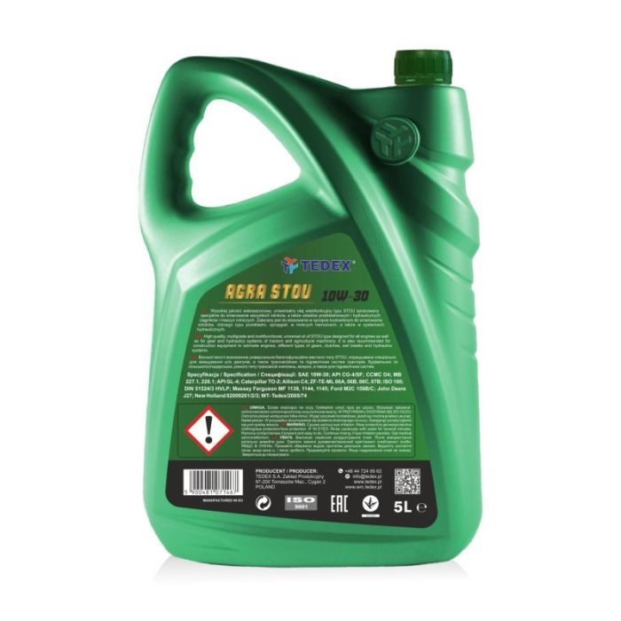 Моторное масло TEDEX AGRA STOU 10W30 5 л изображение 2