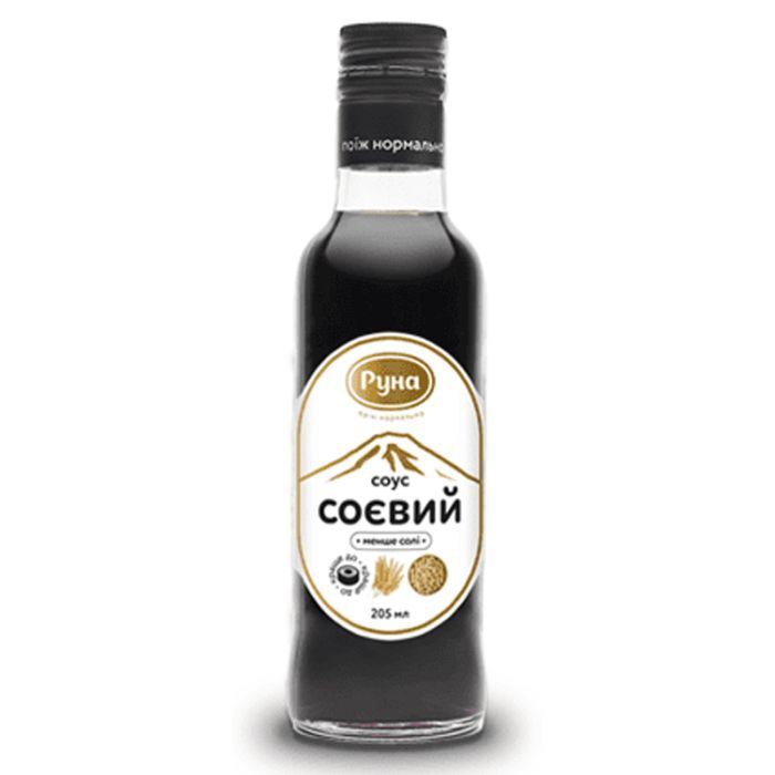 Соус Руна Соєвий менше солі 205 мл (4820267040658)