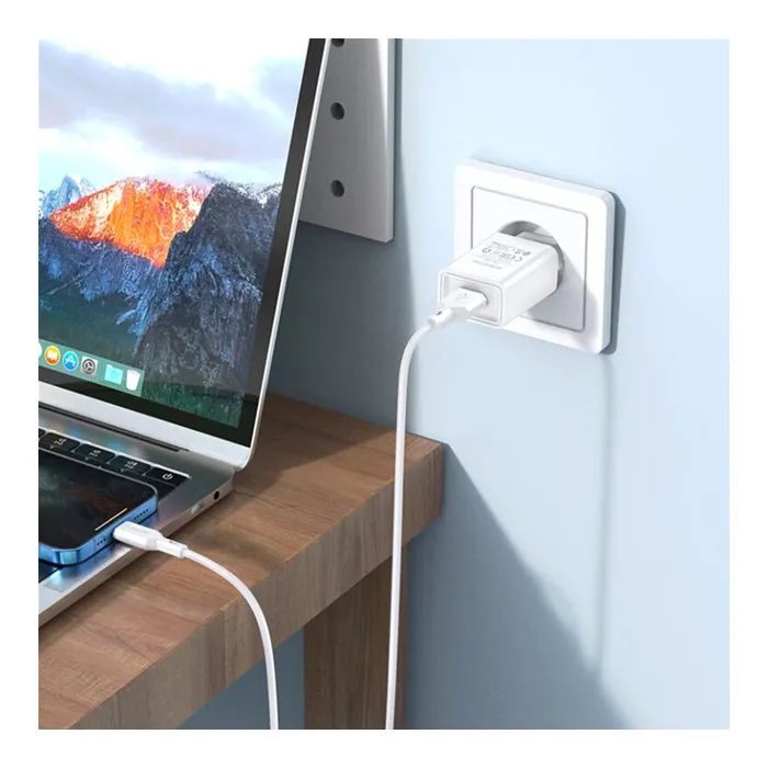 Зарядное устройство BOROFONE BA68A Glacier USB + cable USB to Lightning 10.5W White (6974443385694) изображение 2