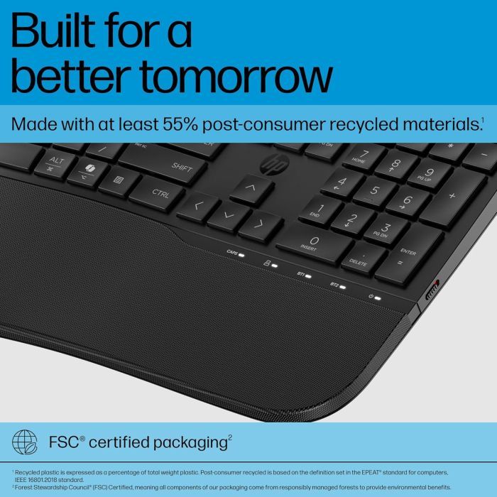 Клавиатура HP 680 Comfort Dual-Mode UA Black (8T6L8AA) изображение 5