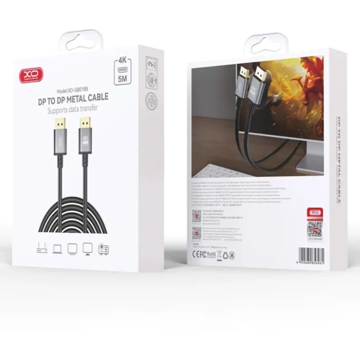 Кабель мультимедийный DisplayPort to DisplayPort 5.0m v1.2 tranish XO (GB018B-DP.tranish) изображение 4