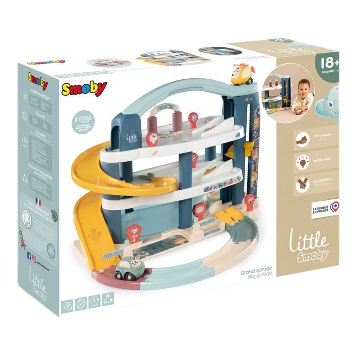 Ігровий набір Smoby Little Великий гараж 3 поверхи, з машинкою та гелікоптер (7600140203) зображення 3