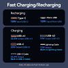 Батарея універсальна Vention 10000mAh 22.5W 3A PD, Built-in USB-C+Lightning Cables, Black (FHOB0) зображення 3