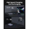 Батарея універсальна Vention 10000mAh 22.5W 3A PD, Built-in USB-C+Lightning Cables, Black (FHOB0) зображення 4