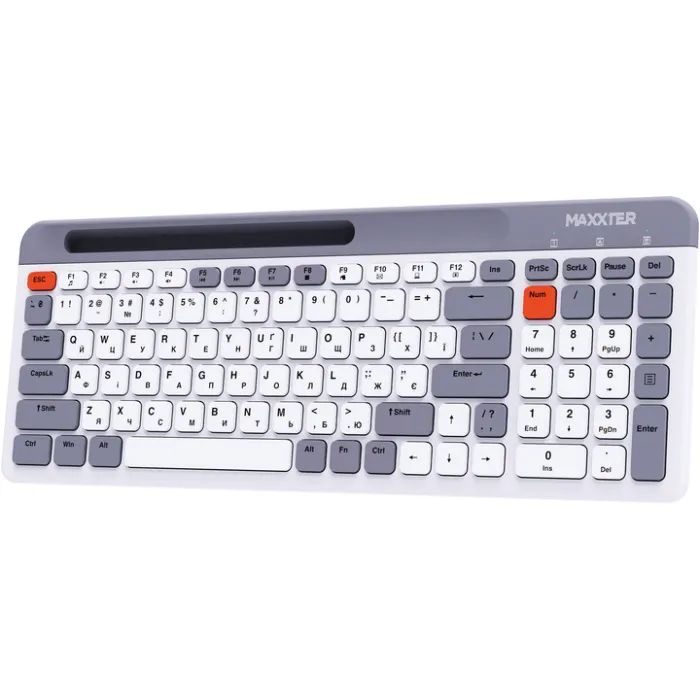 Клавиатура Maxxter KBW-02G-UA Wireless Grey (KBW-02G-UA) изображение 2