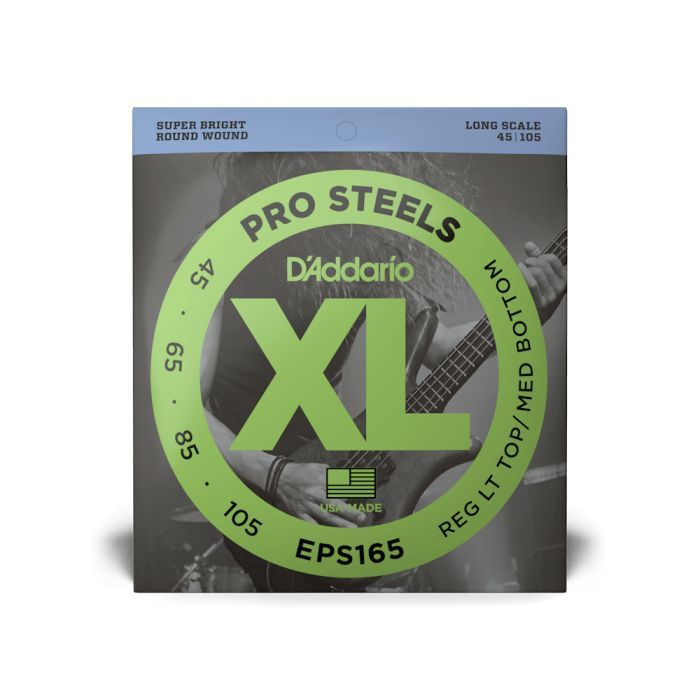 Струны для гитары D'Addario XL Prosteels Reg Light Top / Med Bottom (45-105) (EPS165)