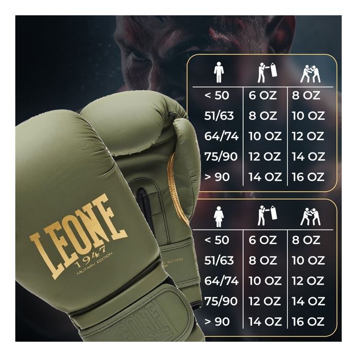 Боксерські рукавички Leone GN059G Military Edition Green 14 унцій (GN059G_Green_14oz) зображення 10